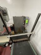 AMARK PACKAGING SYSTEMS BAG LIFT AND PUSH STATION, MODEL A-BK3 CONVEYOR W/90 DEGREE BAG KICKER, S/