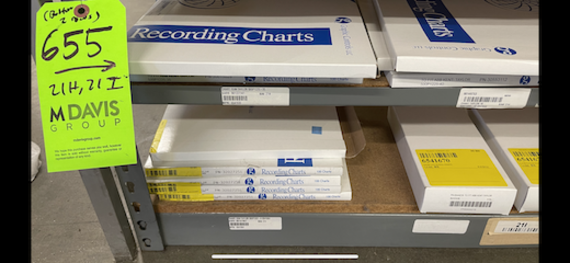 ASSORTED CHART RECORDER CHARTS (ON SECTIONS "21H, 21I" OF RACK) - Image 2 of 6