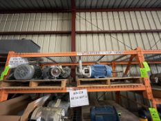 (10) MOTORS ON TOP OF PALLET RACKING (SEE PHOTOS FOR SPECS)