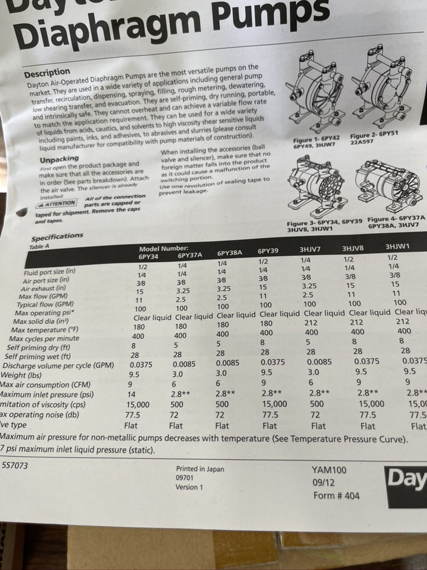 (2) DAYTON AIR-OPERATED DIAPHRAGM PUMP 1/4'' (NEW IN BOX) - Image 4 of 6