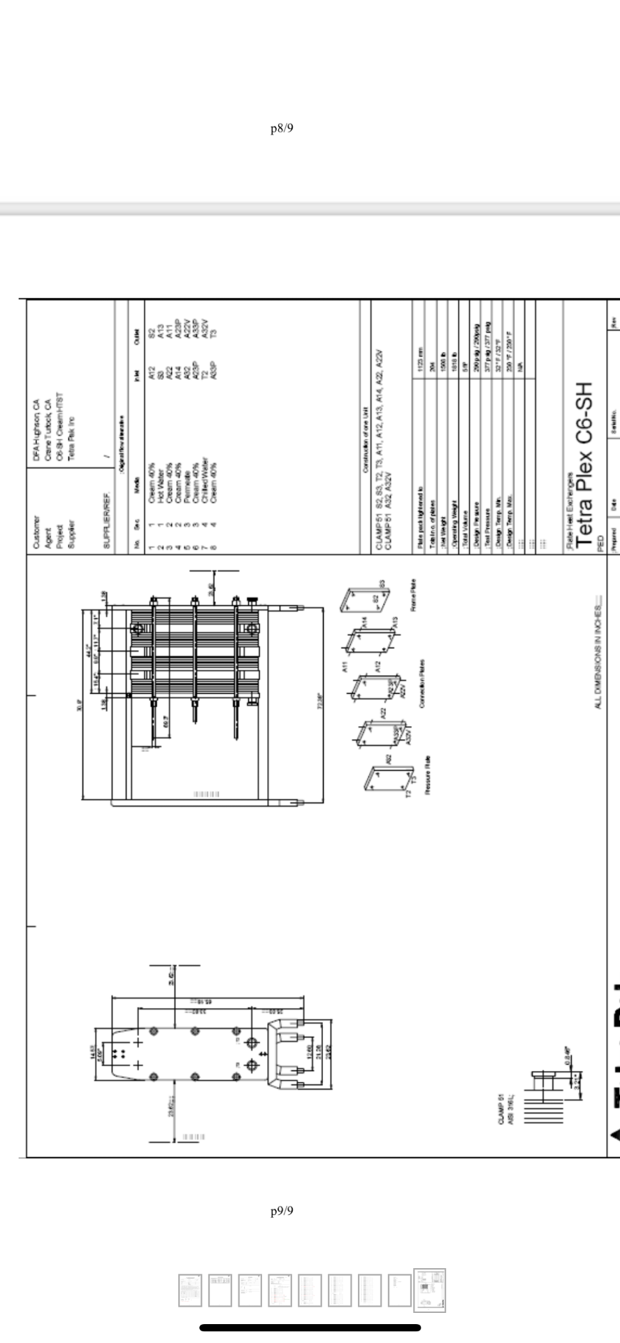 2007 TETRA PAK S/S PLATE PRESS, MODEL TETRA PLEX C6-SH, S/N 30110-71683, WITH (3) DIVIDERS, AREA 356 - Image 8 of 12