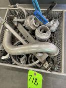 S/S COP BASKET FULL WITH FITTINGS, CLAMPS, BUTTERFLY VALVES AND MORE