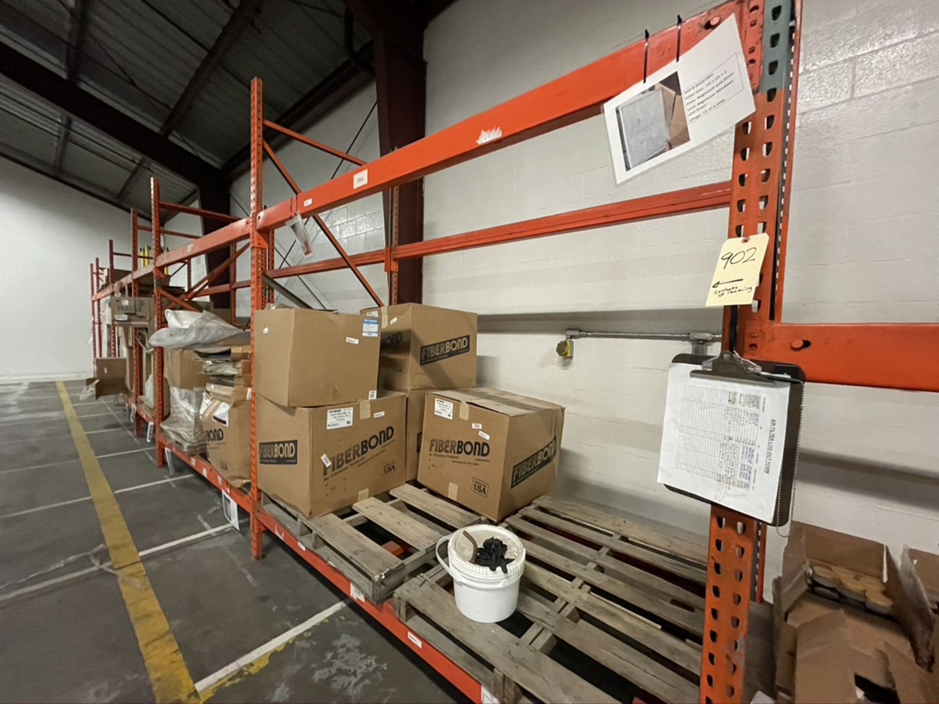 CONTENTS ON SELECT SECTIONS OF PALLET RACKING, INCLUDES OVER 50 BOXES OF ASSORTED FILTERS, BAG HOUSE