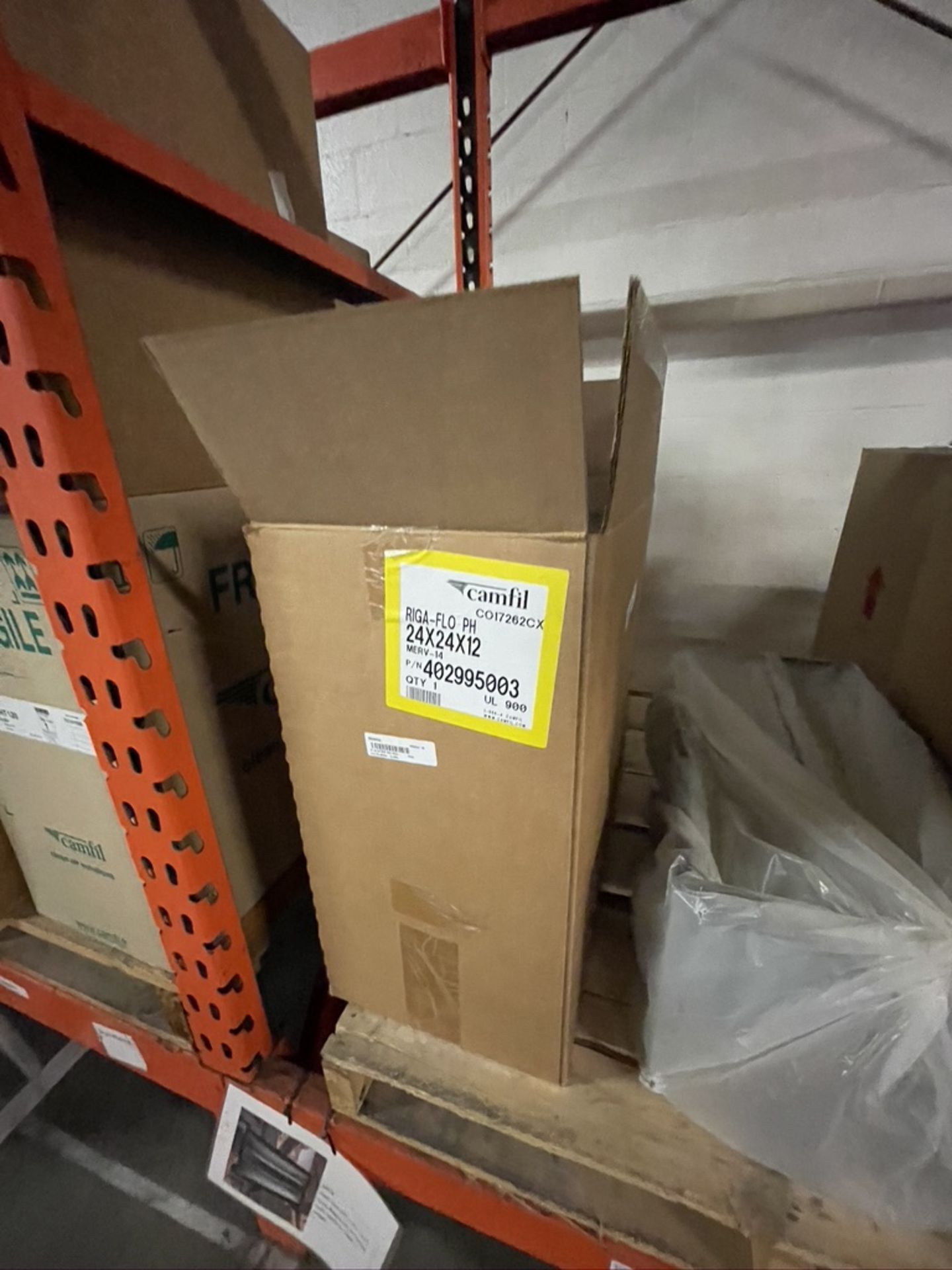 CONTENTS ON SELECT SECTIONS OF PALLET RACKING, INCLUDES OVER 50 BOXES OF ASSORTED FILTERS, BAG HOUSE - Image 22 of 36