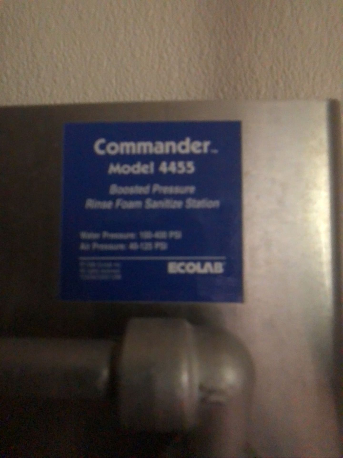 (2) ECOLAB BOOT SPRAY SANITIZING SYSTEMS, (1) STRAHMAN M-500 HOSE REEL MAX PSI 150, (1) ECOLAB - Image 4 of 11