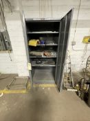 INSTRUMENT CABINET AND CONTENTS, INCLUDING WELDING GLOVES, WELDING BLANKET, GAS MASKS