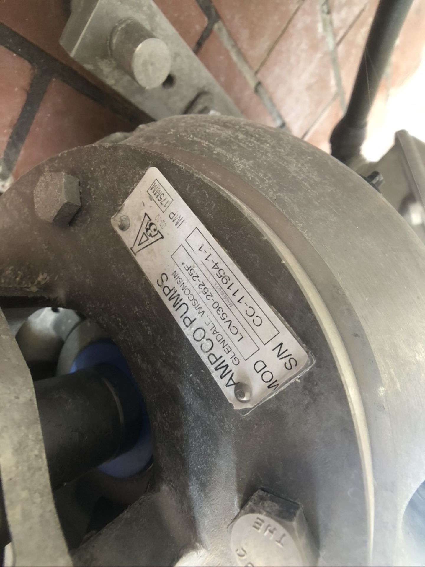 AMPCO SUPER-E ALL S/S WASHDOWN CENTRIFUGAL TIMING PUMP, MODEL LCV530-353-25F, S/N CC-111954-1-1 - Image 6 of 7