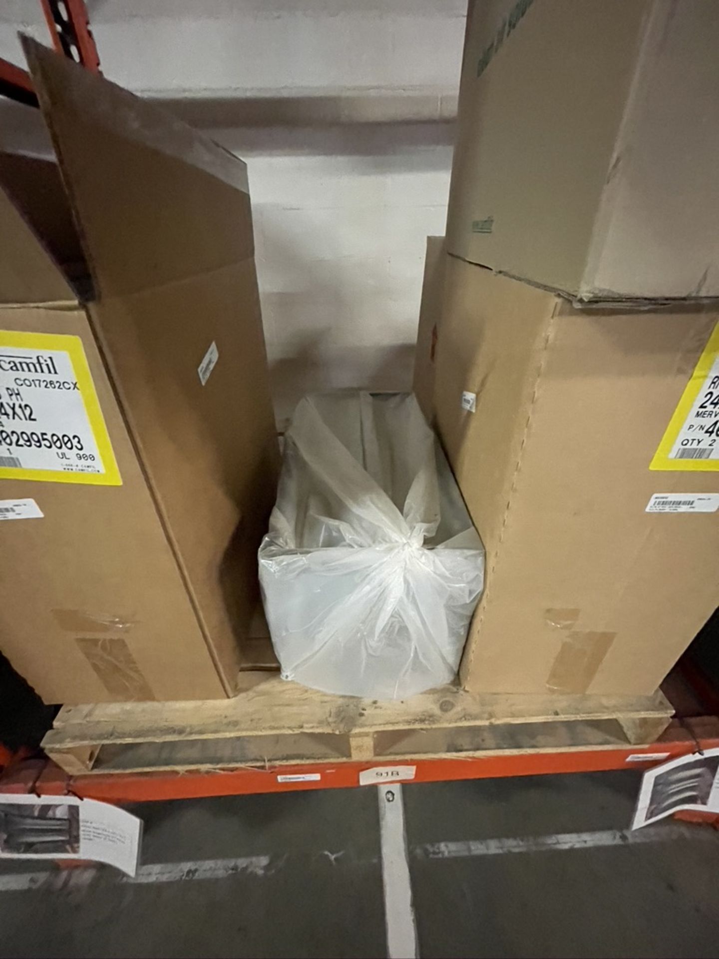 CONTENTS ON SELECT SECTIONS OF PALLET RACKING, INCLUDES OVER 50 BOXES OF ASSORTED FILTERS, BAG HOUSE - Image 21 of 36