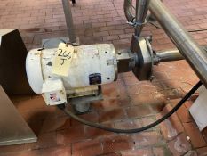 FRISTAM CENTRIFUGAL PUMP, MODEL FPX 742041, S/N FPX 7420410366, BALDOR MOTOR 15 HP 3500 RPM 208-