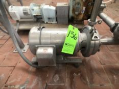 WCB ALL S/S WASHDOWN CENTRIFUGAL BOOSTER PUMP, MODEL C720651V, S/N 444041, 3 HP 3490 RPM 208-230/460