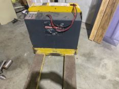 Yale 4,000 lb. Electric Pallet Jack, Newer Gel Batteries, Built-In Charger for 120 V (Located