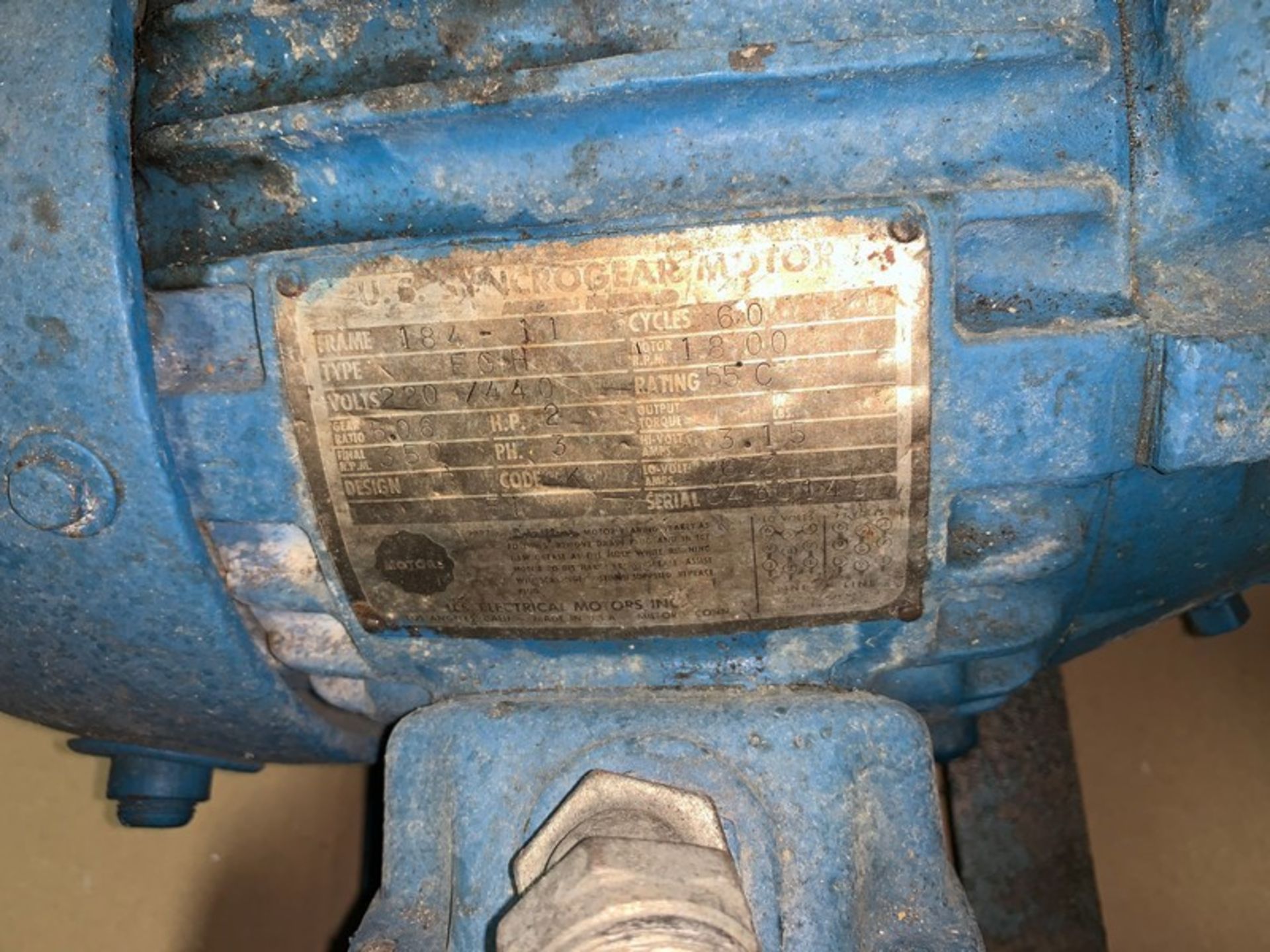 Never used 15HP Electric Motor (LOCATED IN IOWA, RIGGING INCLUDED WITH SALE PRICE) -- Optional