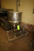 Hamilton 40 Gal. S/S Kettle, Style 3A, S/N D-1857-1, 60 PSI @ 200 F, with Centrifugal Pump, with S/S