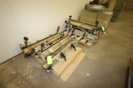 6-Pce. Straight Conveyor, with Aprox. 6" W Belt, with S/S Frame (LOCATED IN DOUGLAS, GA) (Rigging,