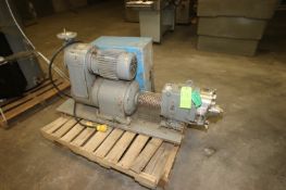 Waukesha 5 hp Positive Displacement Pump, M/N 060, S/N 107166, with Aprox. 2-1/2" Inlet/Outlet (