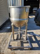 Hamilton 40 Gal. S/S Kettle, S/N D-1857-2, 60 PSI @ 200 F, Mounted on S/S Legs & Frame (LOCATED IN