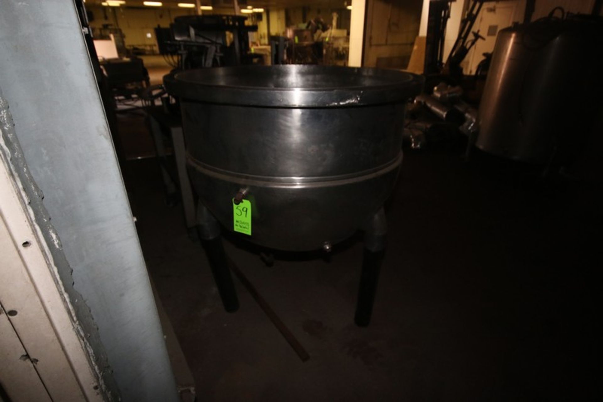 Groen 150 Gal. S/S Kettle, M/N N 150 SP, MAX. WP. 40 PSI @ 300 F, NAT'L BD: 26593, Mounted on - Image 5 of 6