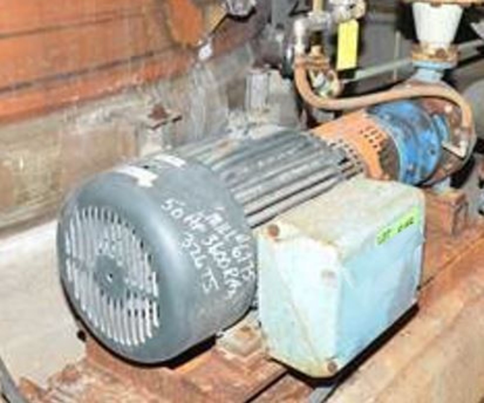 GOULDS 3196 CENTRIFUGAL PUMP WITH 20 HP ELECTRIC DRIVE MOTOR (LOCATED IN IOWA, RIGGING INCLUDED WITH