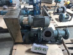 Rotary Positive Displacement Pump with Relief Valve, 5HP with Gear box and chain drive reducer. (