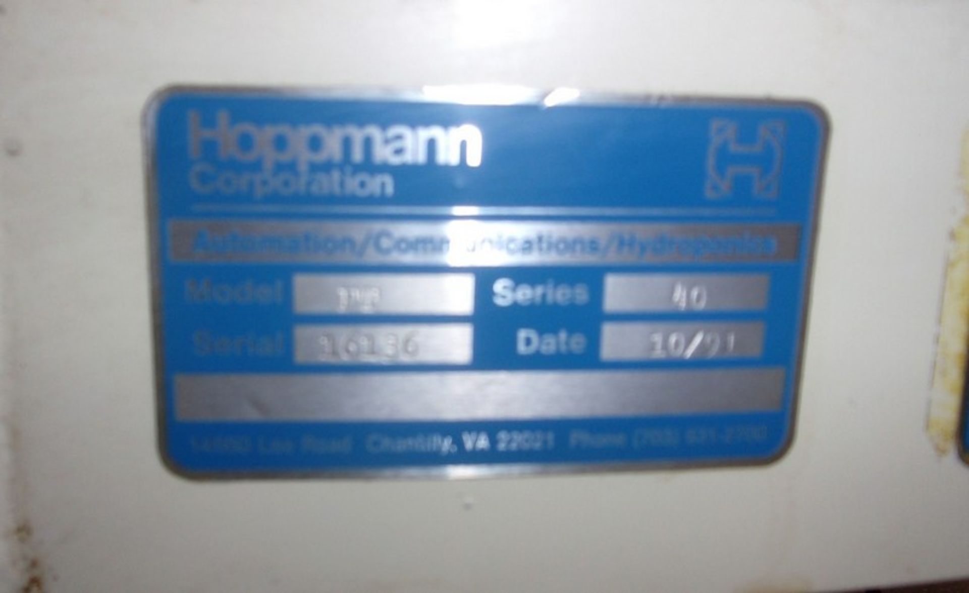 Hoppman Centrifugal Bottle Feeder, Model FT/40, S/N 16136, Unit is in Very Good - Image 8 of 11
