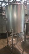 150 Gallon (approx.) Stainless Steel Single Wall Tank- 32" diameter, 4ft straight side, dome shape