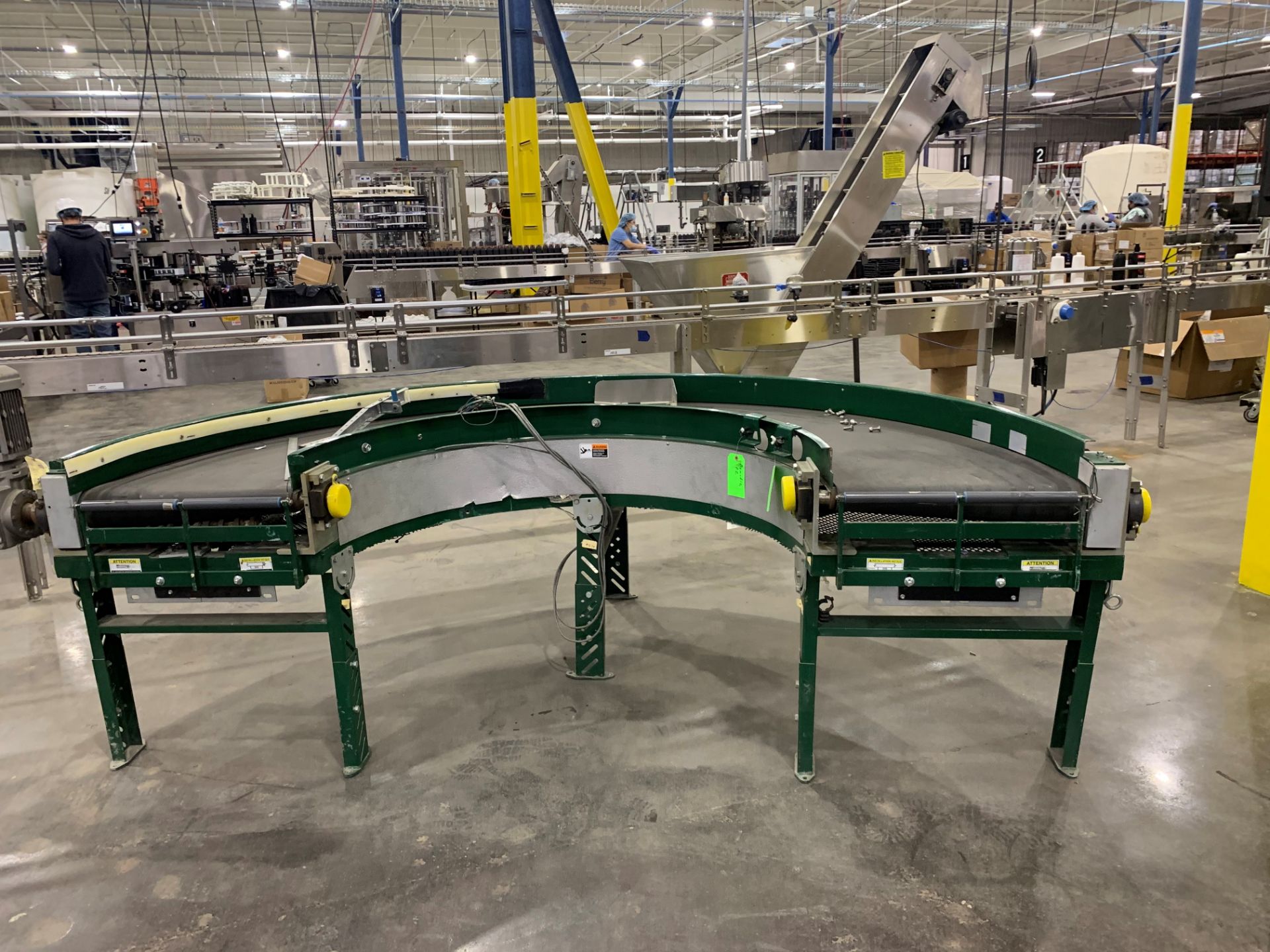 Aprox. 10' W x 5' Deep Case Belt Conveyor with Drive - Like New (Located Easton, PA)(Load Fee $50)