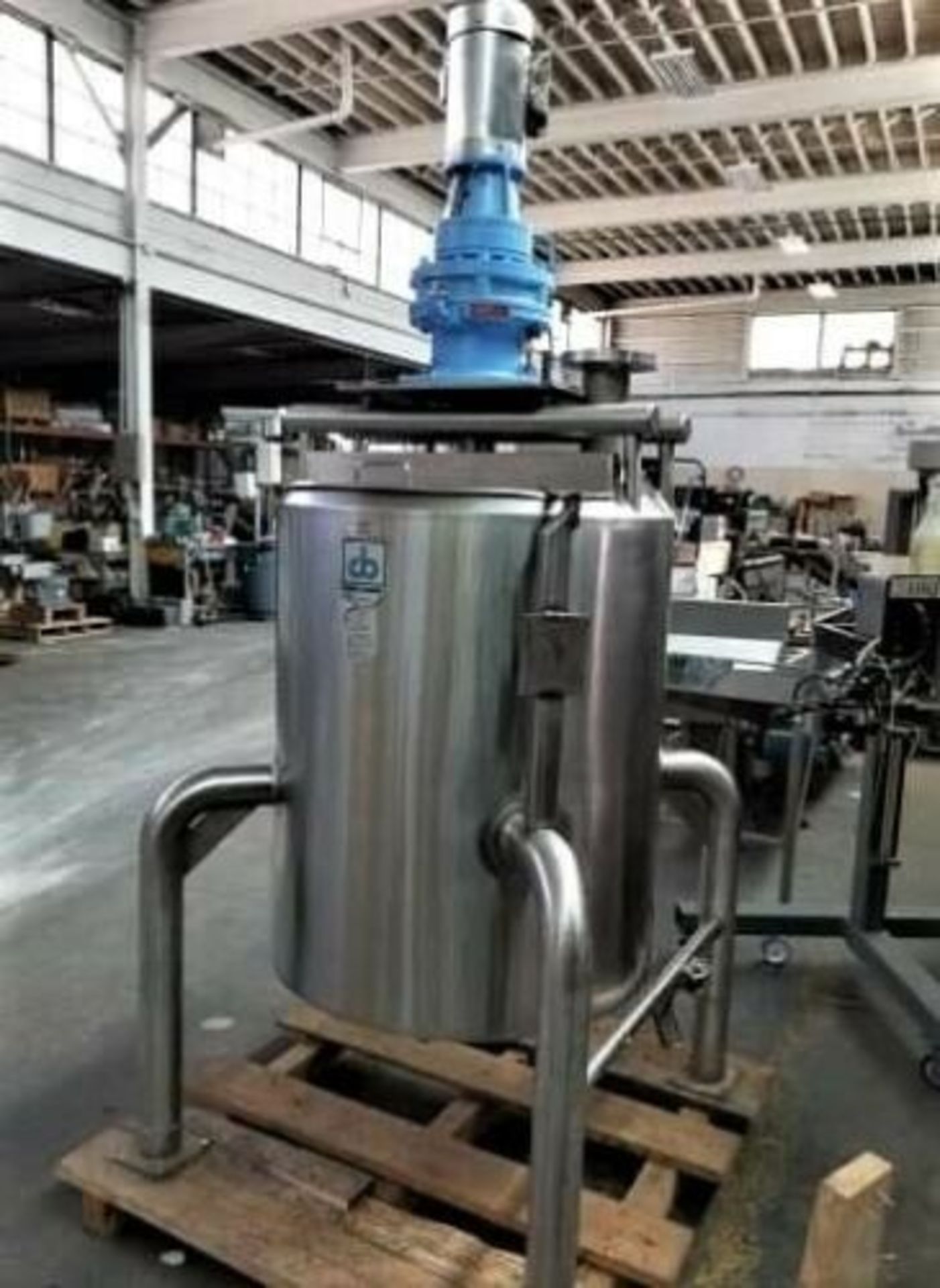 Cherry Burrell 100 Gal. Jacketed Agitated Kettle, National Board #3574, S/N E-487-90 with 2 hp S/S - Image 3 of 10