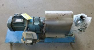 Viking Pump Model KK124A on base with SEW Gear Box and Dual Voltage (230/360) 1740 RPM 2HP Motor,