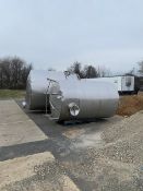 APROX. 4,500 GALLON 316 GRADE S/S TANK, 7'6" W X 12' H (DAMAGED SIDE WALLS) (LOCATED AT