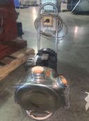 Trash Pump on Wheels with on-off switch (LOCATED IN IOWA, RIGGING INCLUDED WITH SALE PRICE) -- --