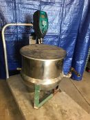 Used Lee 15 Gal. S/S Kettle, S/N 719-P with Open, Hemi Botom, 18" Diameter, Center Bottom Outlet,