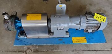 Viking Pump Model KK124A Stainless Steel wet parts on base with Gear Box and Dual Voltage (230/