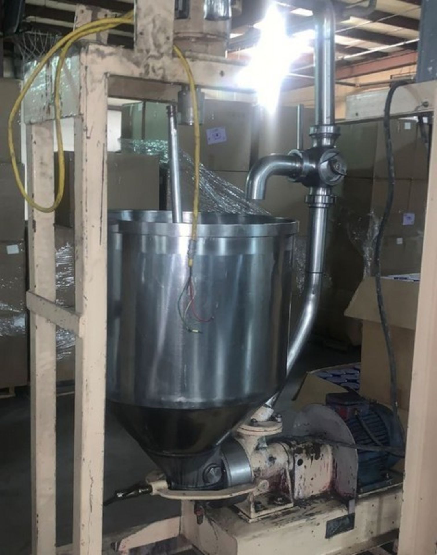 Colloid Mill on Cart with Reservoir, Scrape Surface Mixer, adjustable gap (LOCATED IN IOWA, - Image 7 of 8