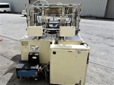 DELKOR 752 BIII Dual-Mandrel Tray Former with Nordson 3100 Hot Melt Glue (Located Charleston, SC) (