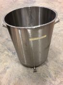 Qty 3 - Stainless Steel Pots. Includes the following: 1) - Stainless Steel Pots with outlet. 24 inch