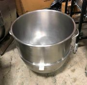 One pre owned planetary Stainless Steel mixing bowl. Approximately 80 Qt. Inside diameter 22 1/2