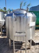 APV Crepaco 300 Gal. Jacketed Mix Tank, Max.75 psi - 350 Degree F Max. Temp., 14" Impeller - 2-3/