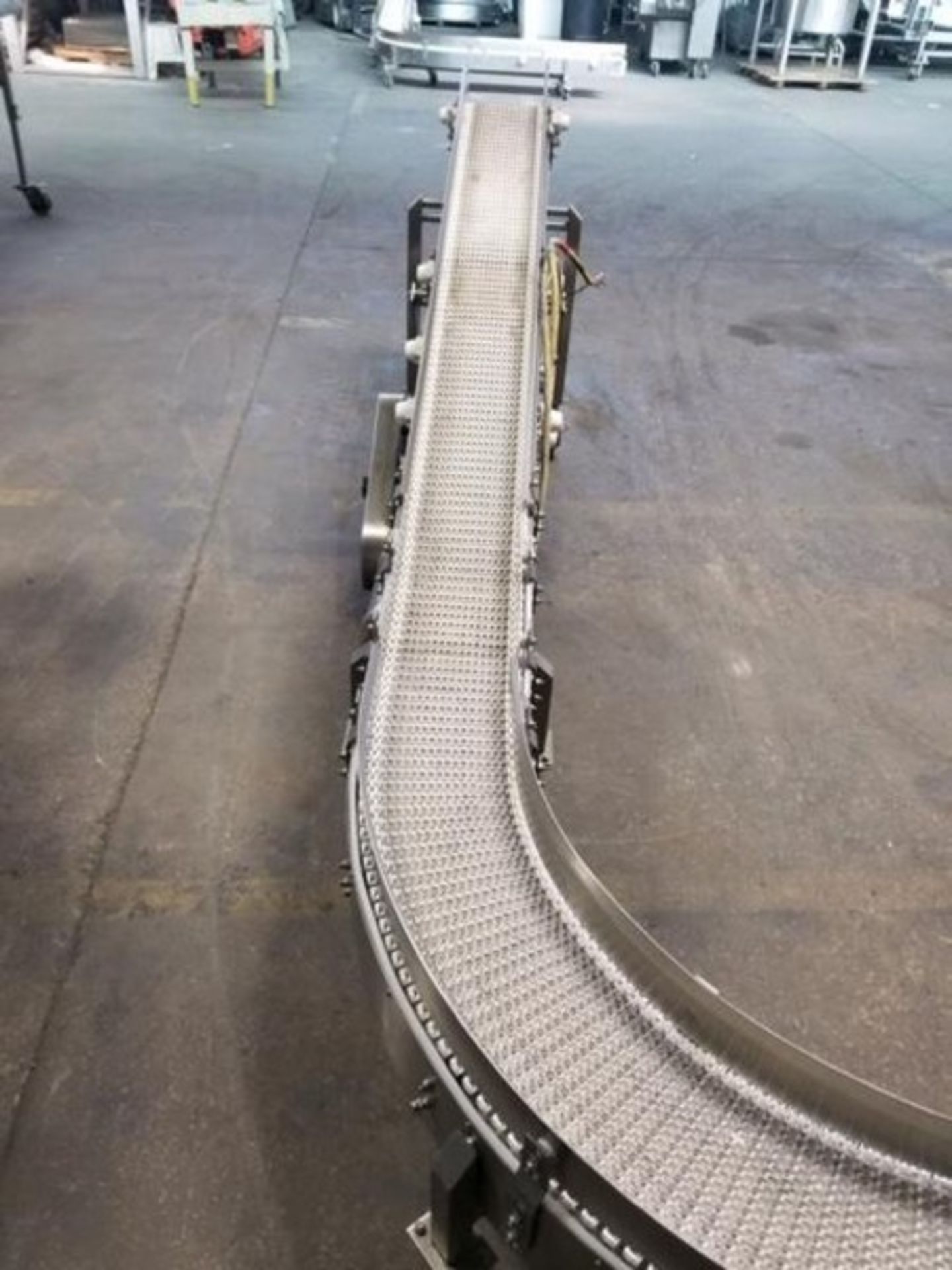 Aprx. 10 Inch Wide x 200" L S/S Sanitary Incline 90 Deg Intralox Belt Portable Conveyor, with 1 hp - Image 4 of 16