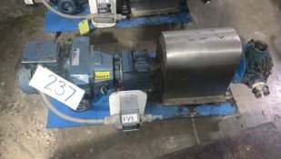 Viking Pump Model KK124A on base with SEW-Eurodrive Gear Box and manual speed control and Dual