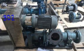 Rotary Positive Displacement Pump with Relief Valve, 5HP with Gear box and chain drive reducer. (