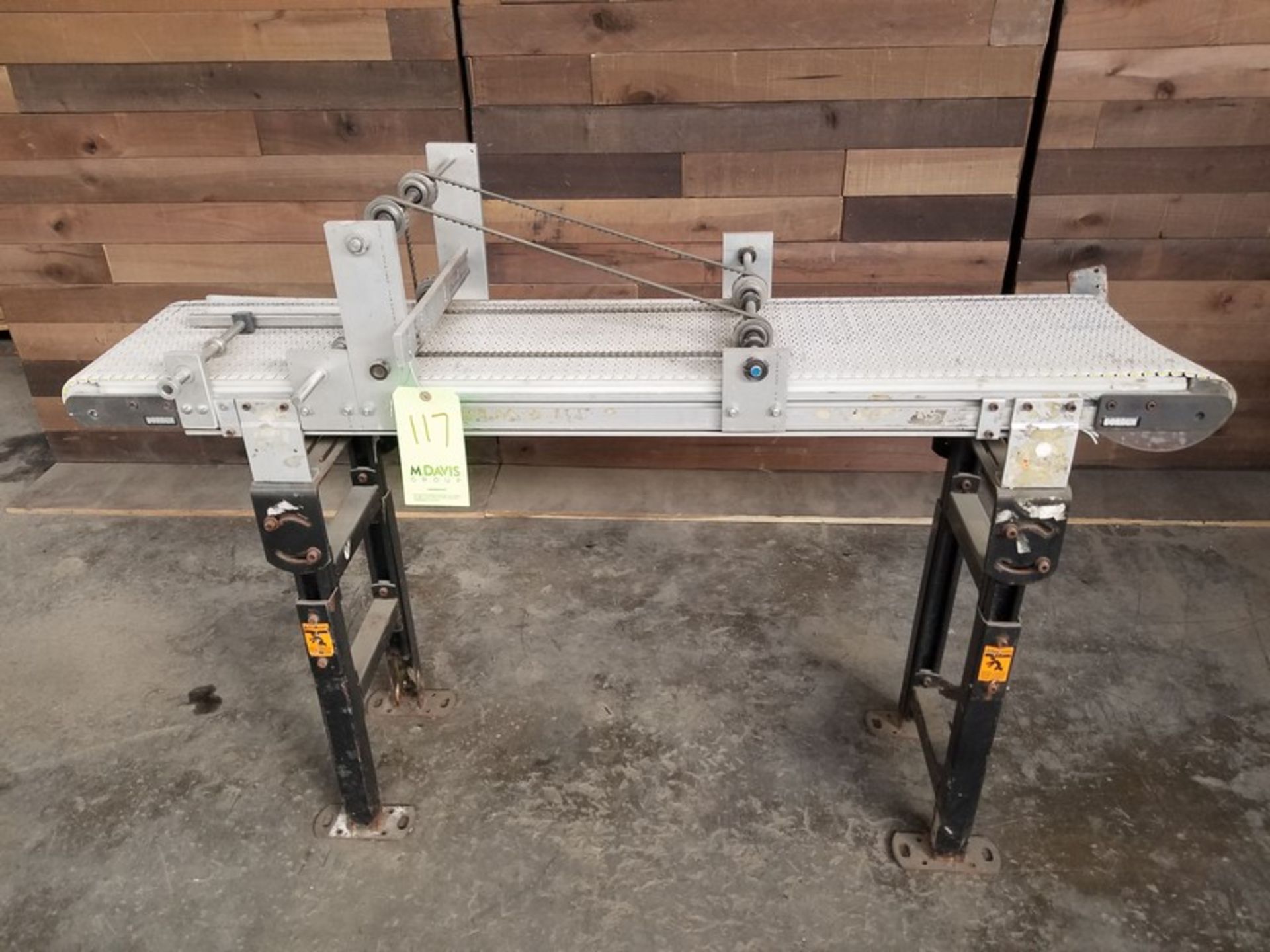 Aprox. 11" wide x 58" long x 32" high Dorner plastic belt conveyor (Handling, Loading & Site