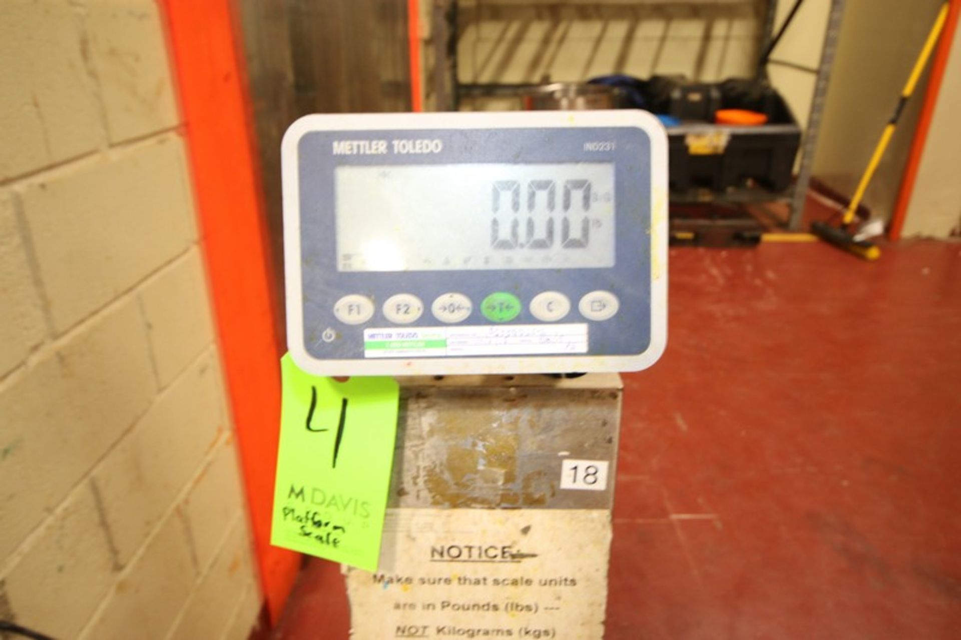 Mettler Toledo Digital Platform Scale, M/N BBA, S/N B633882505, 100 lb. Capacity, 100/200 Volts, - Image 2 of 3