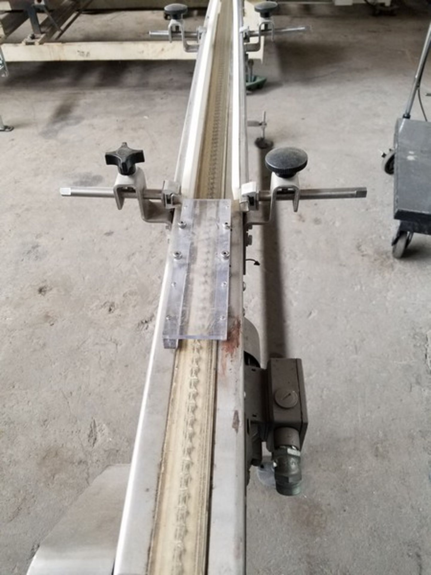 Aprox. 1 1/2" wide x 108" long x 40" high stainless steel food grade belt conveyor - Image 4 of 4