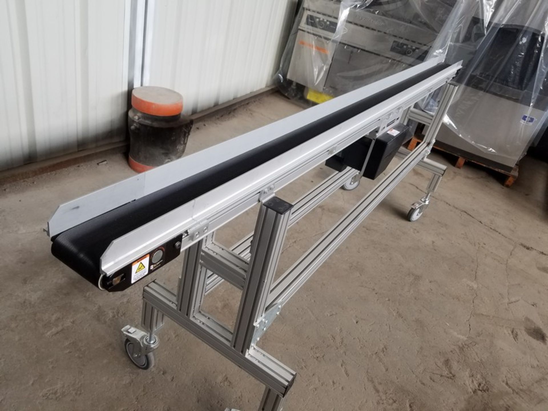 Aprox. 4" wide x 102" long x 36" high belt conveyor, casters (Handling, Loading & Site - Image 3 of 5