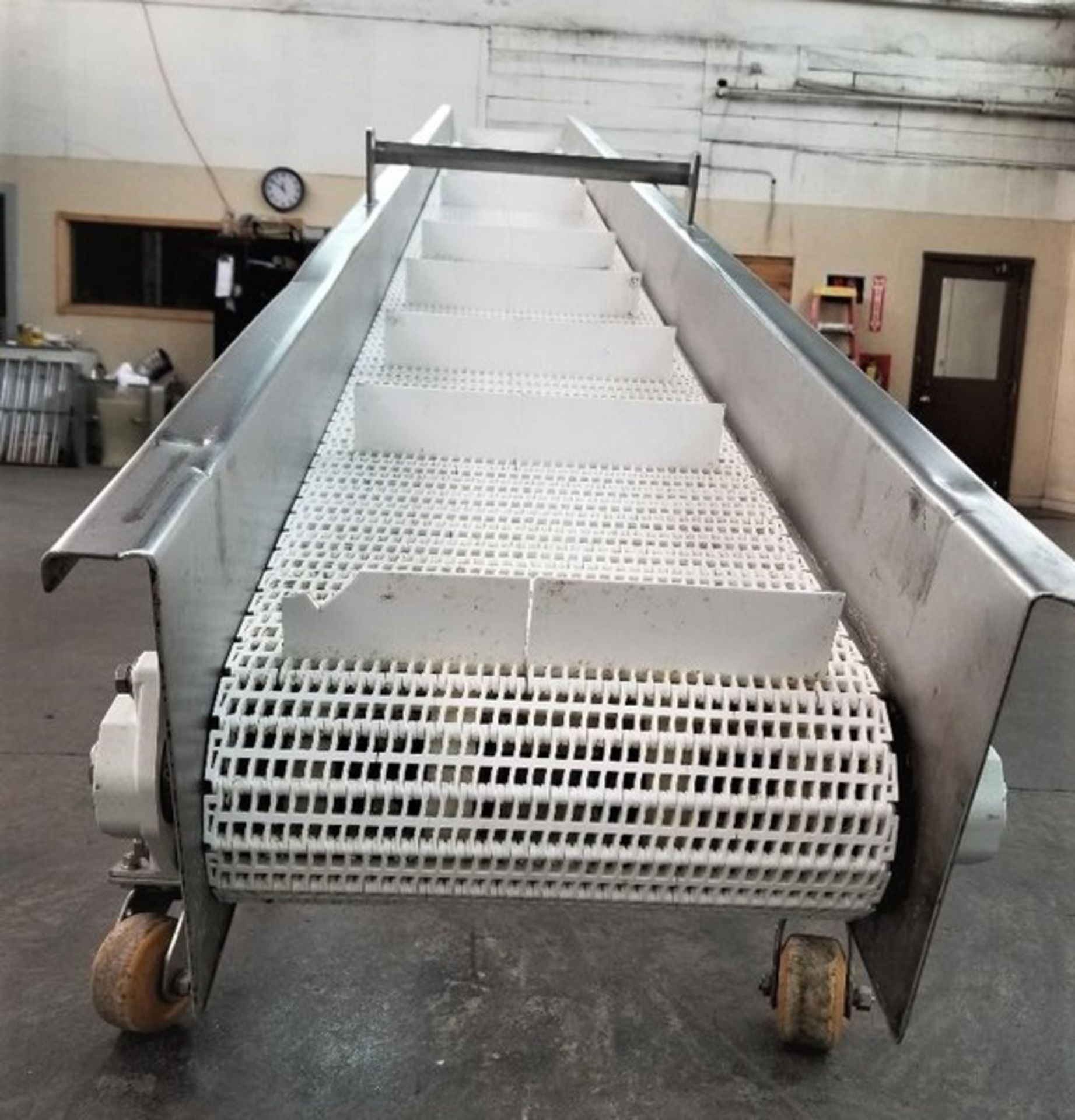 Marchant Schmidt S/S Incline Cleated Conveyor, Aprox. 12" W X 130" L, Unit last used the food - Image 2 of 10