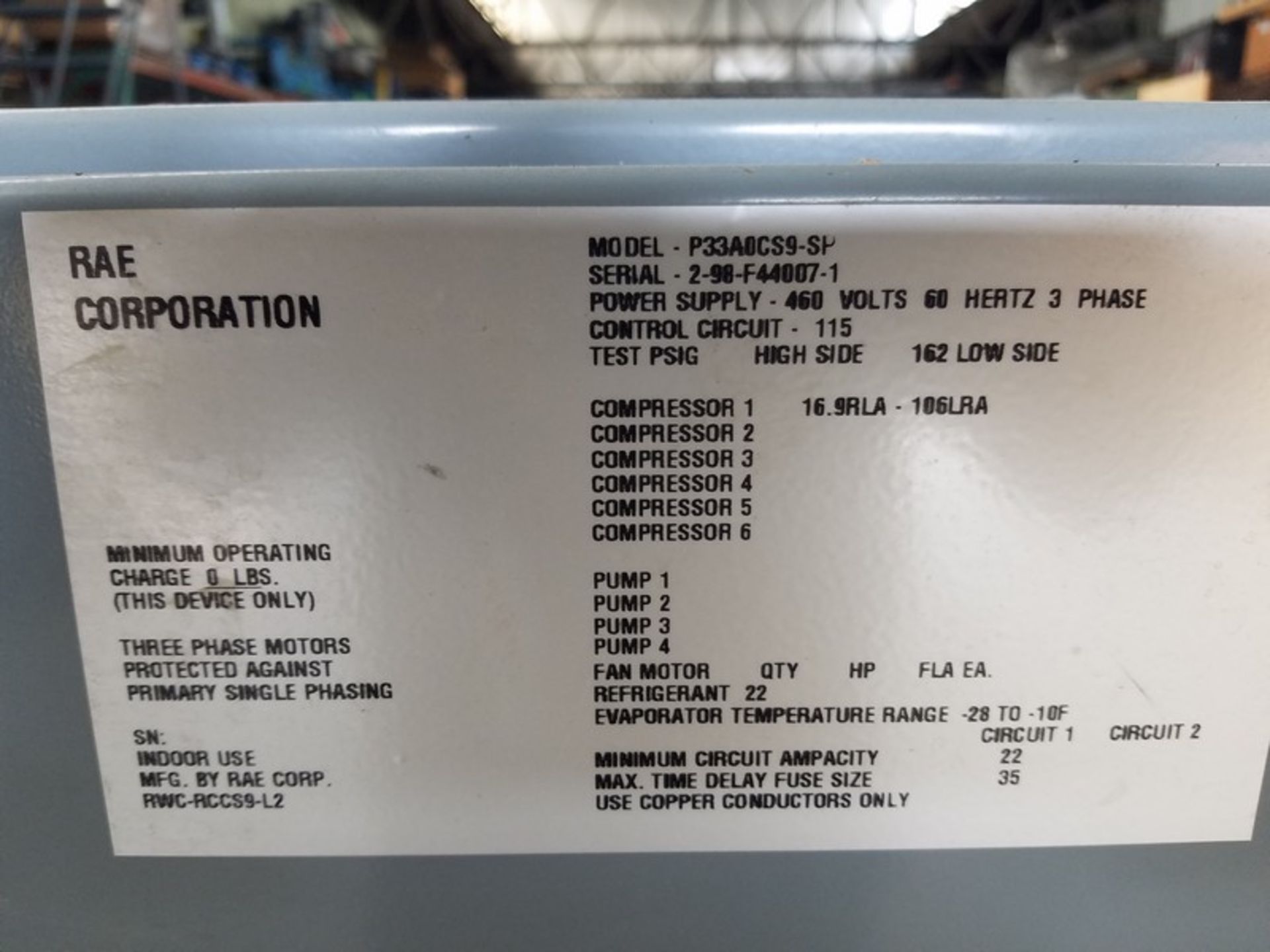 API Ketema DXL Heat exchange, serial # M975228A-6, RAE P33AOCS9-SP cooler, serial # 2-98-F44007-1, - Image 9 of 9