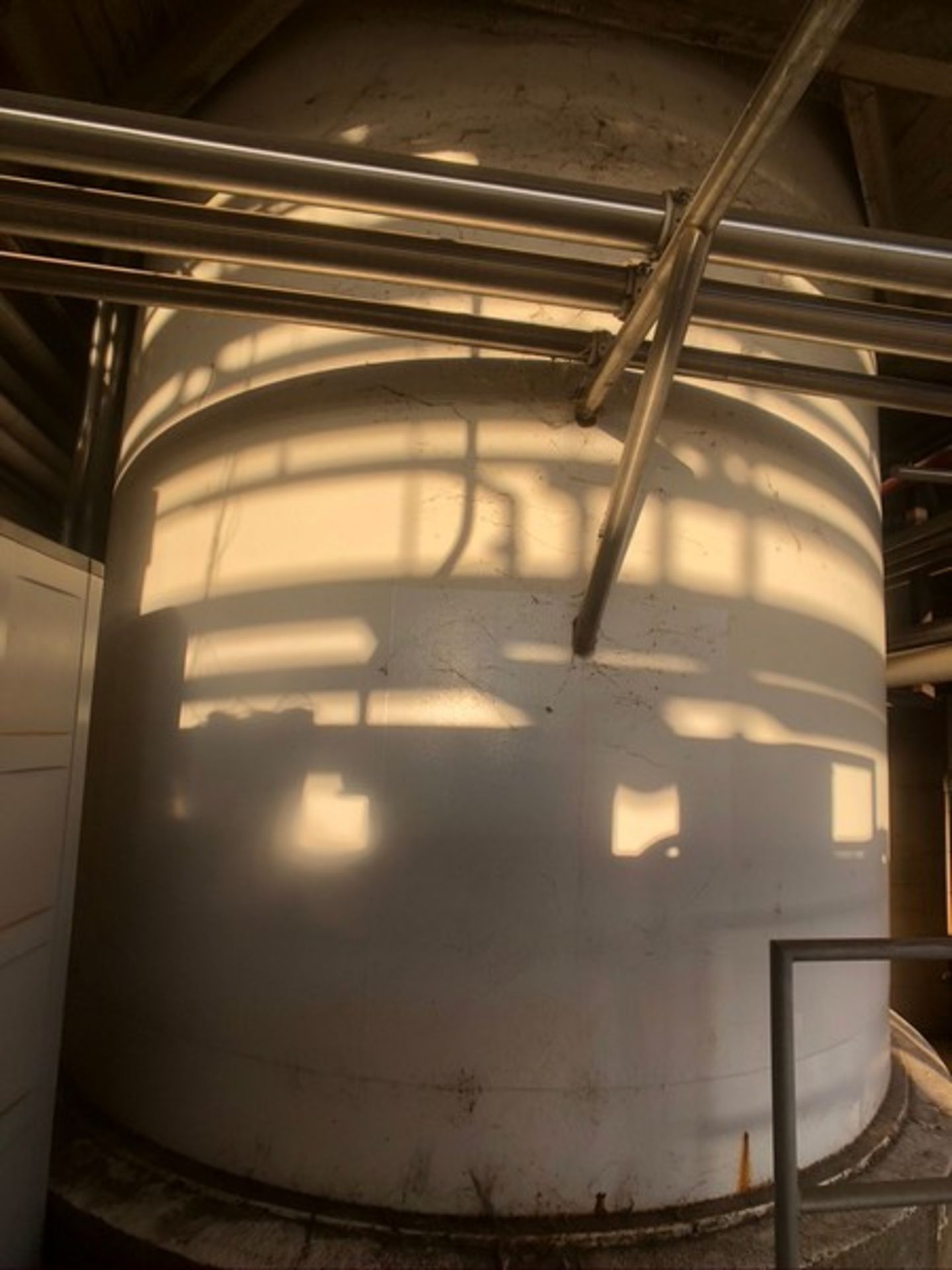 30,000 GALLON JACKETED SILO WITH VERTICAL AGITATION AND INLET VALVE (APPX. 145''DIAM. X 415''H), - Image 21 of 26