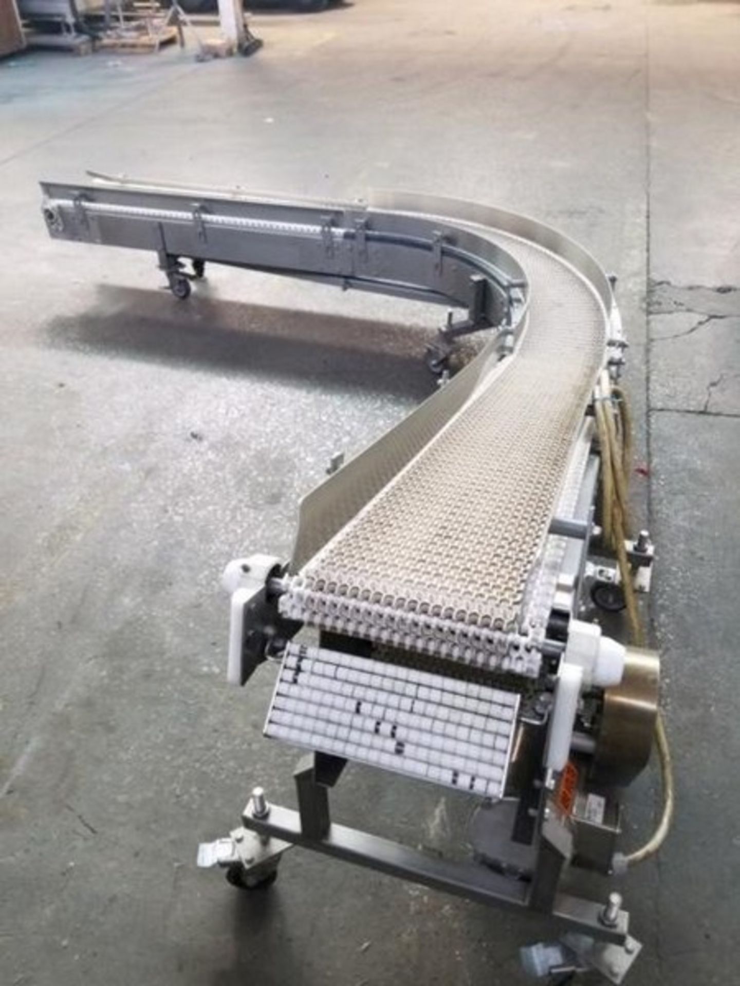 Aprx. 10 Inch Wide x 170" L S/S Sanitary Incline 90 Deg Intralox Belt Portable Conveyor, with 1 hp - Image 2 of 16