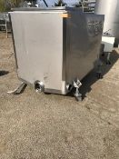 Scherping Systems Inc. 350 Gal. CIP Return Tank, Single Wall, On Adjustable Casters, 4-1/2" Inlet on