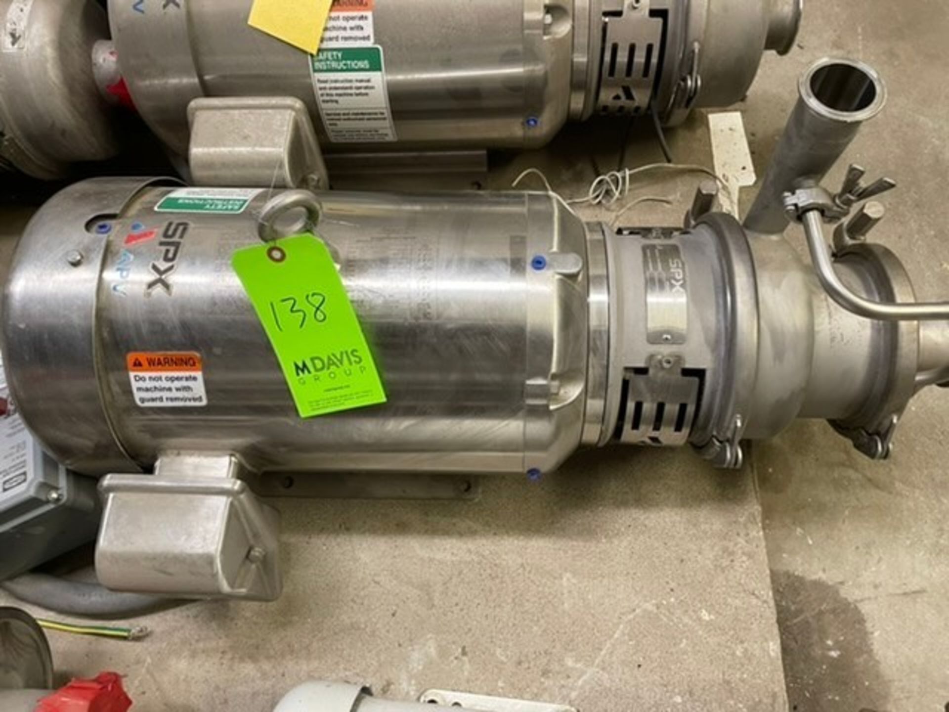 SPX Stainless Steel Fristam Centrifugal Pump; 2 1/2"/2"; Model: WS 30/30 1/13 15 HP; 230/460V;3520 - Image 2 of 2